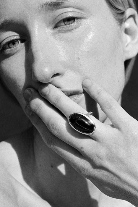 SOPHIE BUHAI<br>SCARAB RING IN ONYX