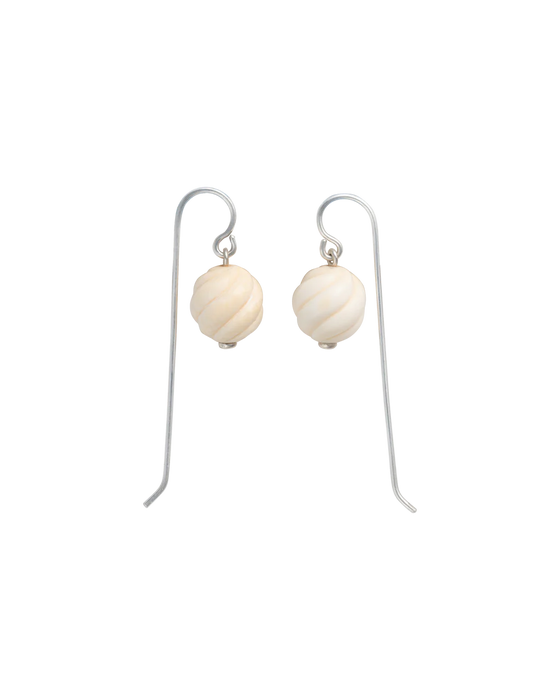 SAPIR BACHAR<br>CARVED CORAL EARRINGS
