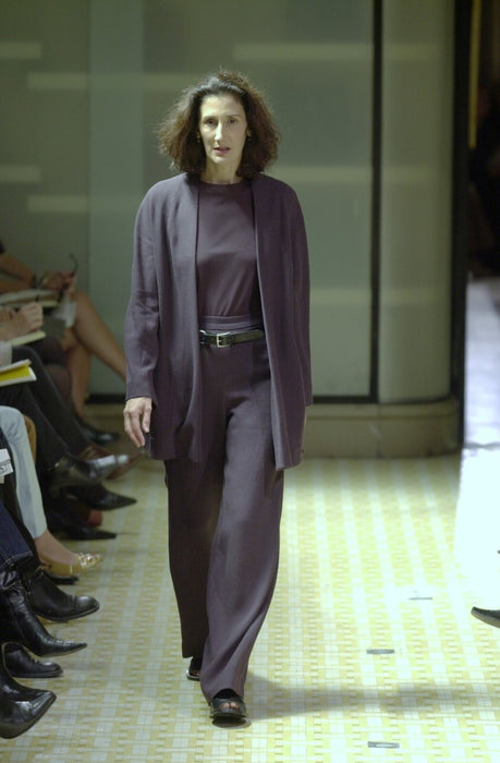 VINTAGE HERMES<BR>SUEDE NO COLLAR JACKET