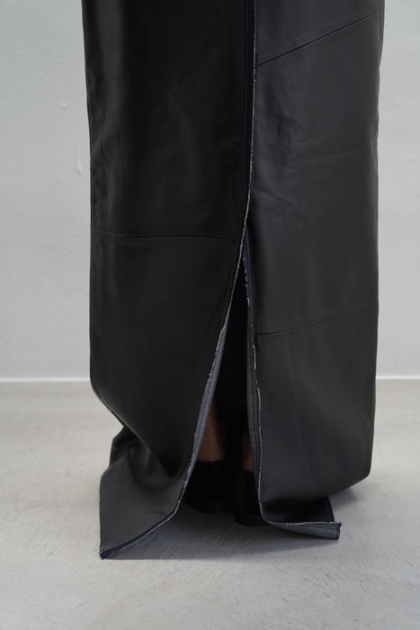 VINTAGE<BR>MAISON MARTIN MARGIELA<BR>LEATHER LONG SKIRT