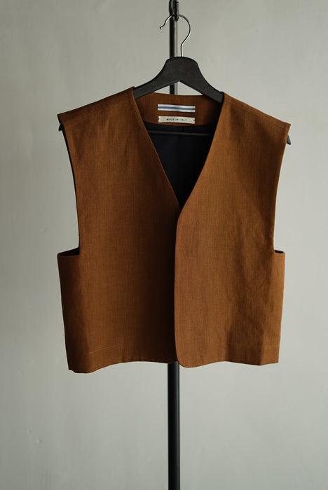 CRISTASEYA<br>JAPANESE LINEN SHORT VEST