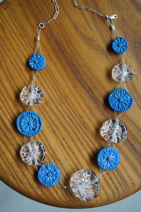 MARYAM NASSIR ZADEH<BR><BR>INDIGO COIN GRAND NECKLACE