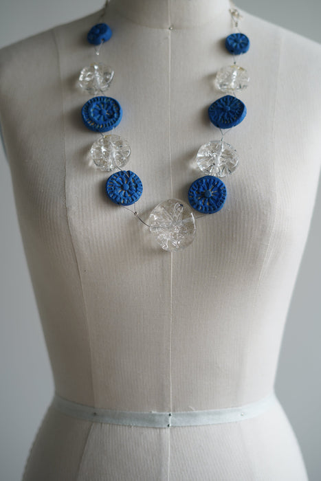 MARYAM NASSIR ZADEH<BR><BR>INDIGO COIN GRAND NECKLACE