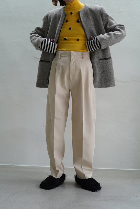 FUMIKA_UCHIDA<br>Cashmere/ HIGH-NECK BUTTONED SWEATER