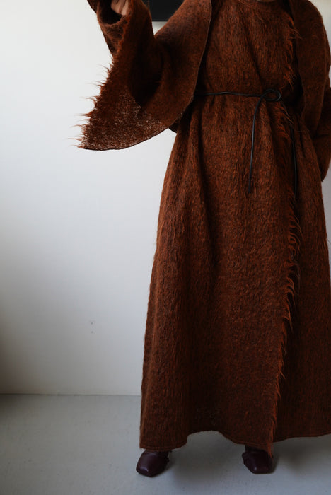 VINTAGE GEOFFREY BEENE<BR>BROWN MOHAIR STOLE <BR><BR>SOLD OUT