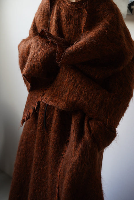 VINTAGE GEOFFREY BEENE<BR>BROWN MOHAIR STOLE <BR><BR>SOLD OUT