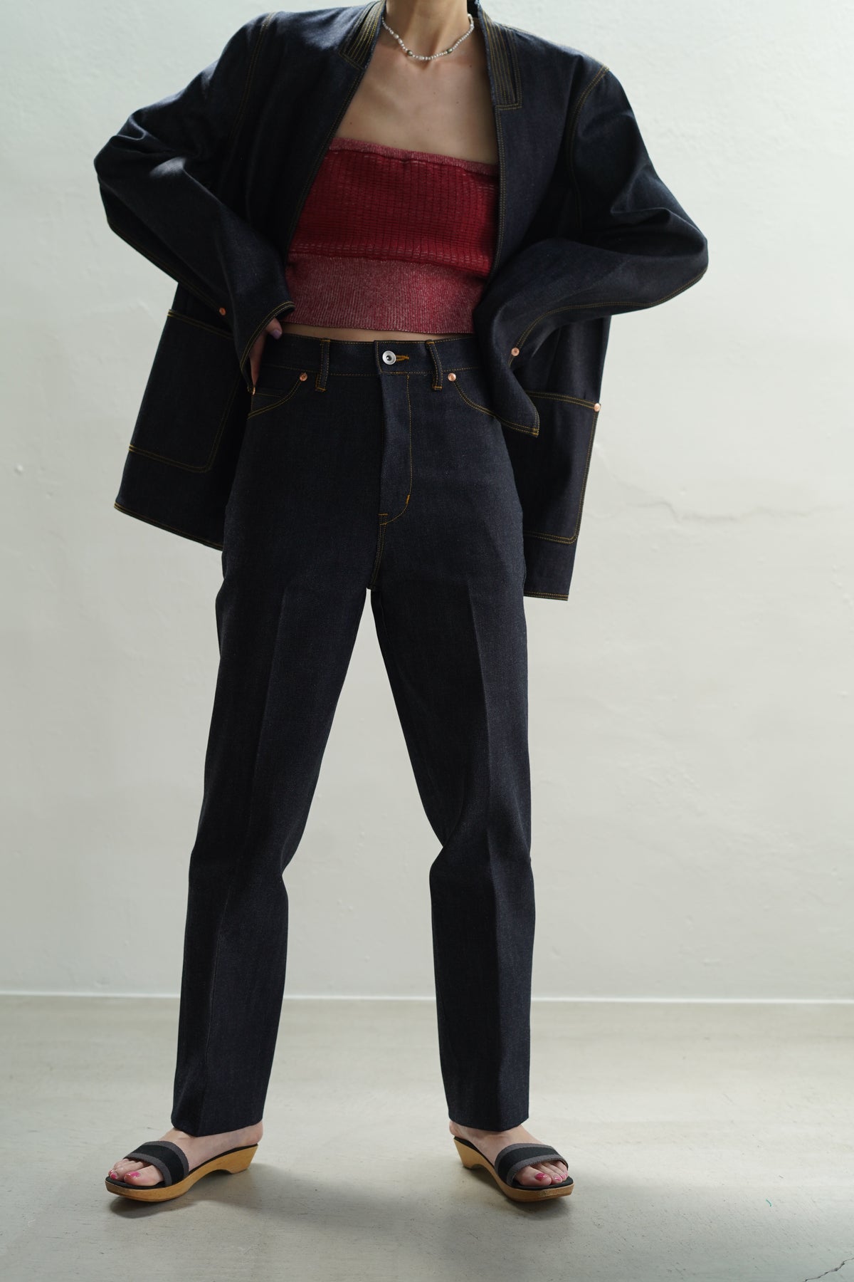 pelleqstreight denimin INDIGO/BLACK – PORT