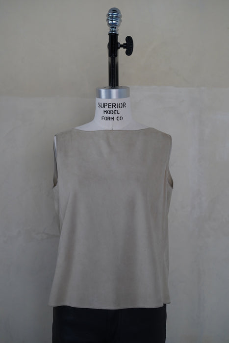 VINTAGE HERMES <br> SUEDE SLEEVELESS TOPS<br> <br> SOLD OUT