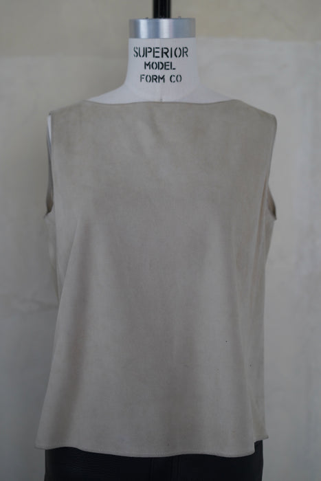 VINTAGE HERMES <br> SUEDE SLEEVELESS TOPS<br> <br> SOLD OUT