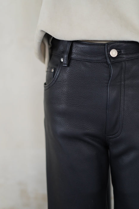 VINTAGE HERMES <br>LEATHER 5 POCKET TROUSERS<br><br>SOLD OUT