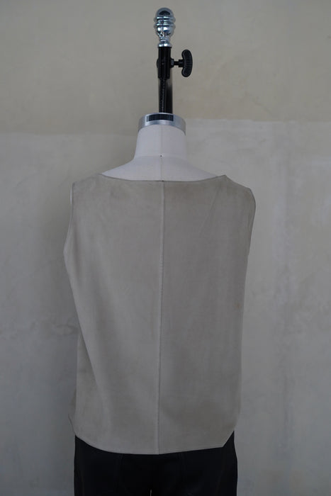 VINTAGE HERMES <br> SUEDE SLEEVELESS TOPS<br> <br> SOLD OUT