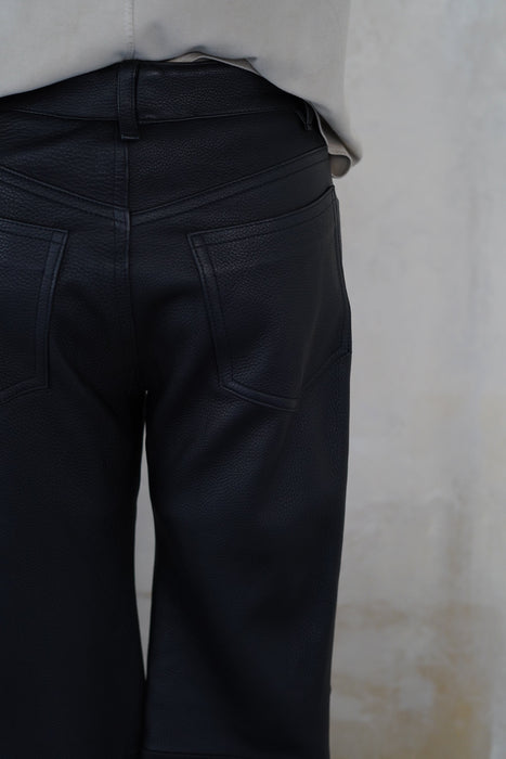 VINTAGE HERMES <br>LEATHER 5 POCKET TROUSERS<br><br>SOLD OUT