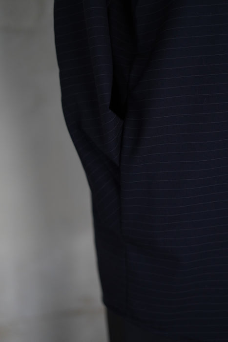 VINTAGE HERMES <br>WOOL ZIP STRIPED SHIRT
