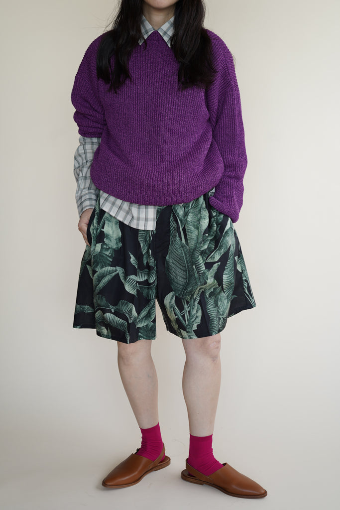 CristaSeya WASHI PAPER PATCHWORK SWEATER ファッション