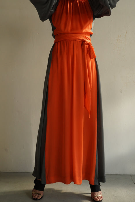 VINTAGE<BR>GUY LAROCHE<BR>2TONE SILK DRESS