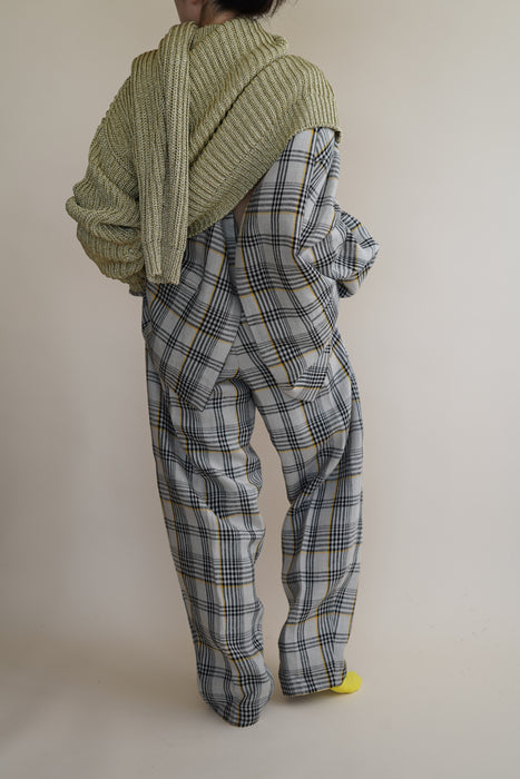 CRISTASEYA<br>COTTON SWEATER WITH LEATHER PATCH