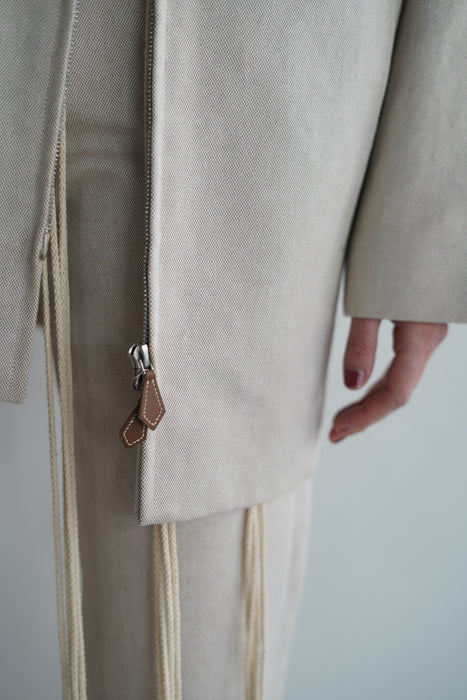 VINTAGE HERMES <br>COTTON ZIP UP CAR COAT<br><br>SOLD OUT
