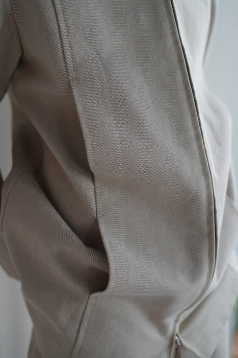 VINTAGE HERMES <br>COTTON ZIP UP CAR COAT<br><br>SOLD OUT