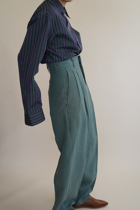 CRISTASEYA<br>DOUBLE PLEATED WIDE PANTS