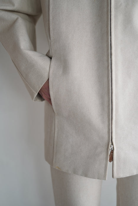 VINTAGE HERMES <br>COTTON ZIP UP CAR COAT<br><br>SOLD OUT