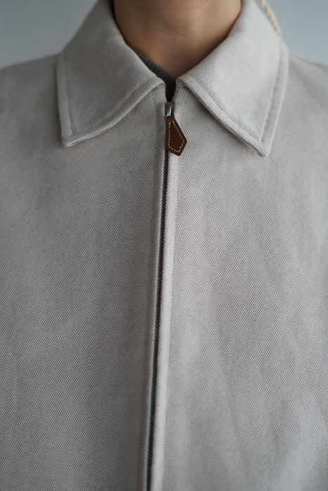VINTAGE HERMES <br>COTTON ZIP UP CAR COAT<br><br>SOLD OUT