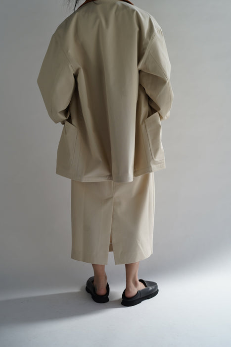 CRISTASEYA<br>OVERSIZED BLOUSON WITH LEATHER PATCH<br><br>SOLD OUT
