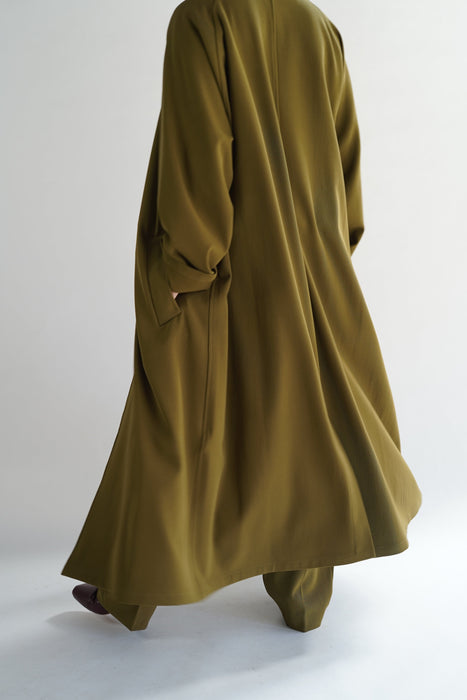 CRISTASEYA<br>OVERSIZED TRENCH WITH LEATHER PATCH